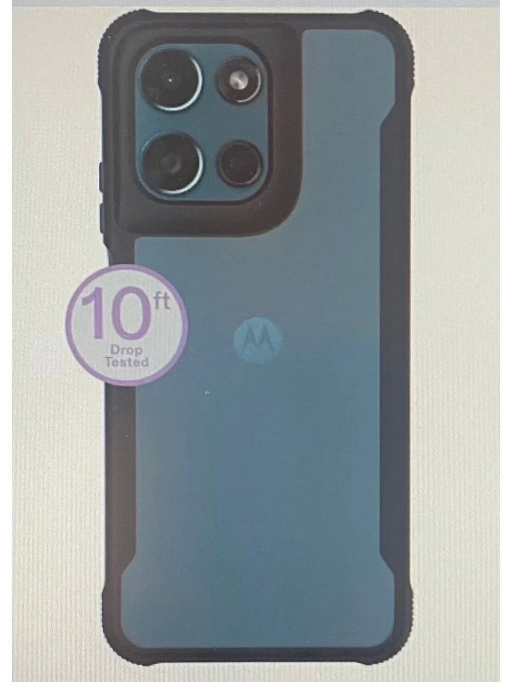 Onn Dual-Layer Case for Motorola moto g PLAY (2026) Black/Clear